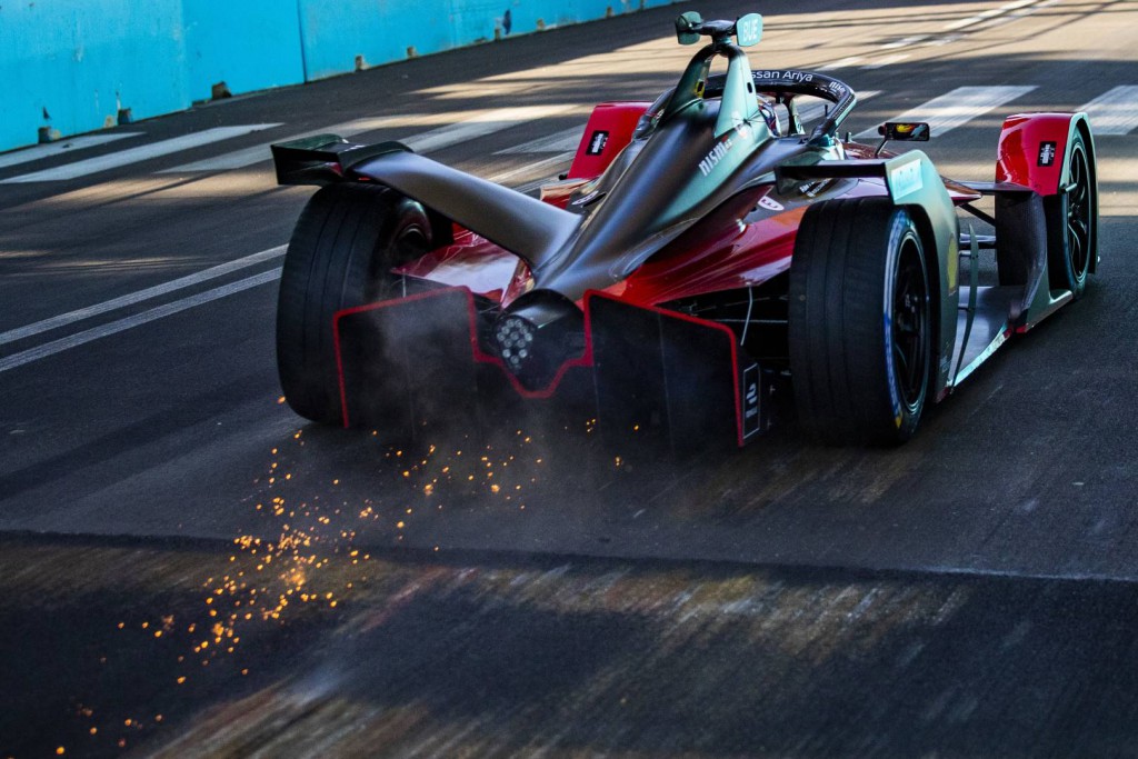 CIRCUITO CITTADINO DELL'EUR, ITALY - APRIL 10: Sebastien Buemi (CHE), Nissan e.dams, Nissan IM03 during the Rome ePrix II at Circuito Cittadino dell'EUR on Sunday April 10, 2022 in Rome, Italy. (Photo by Sam Bloxham / LAT Images)