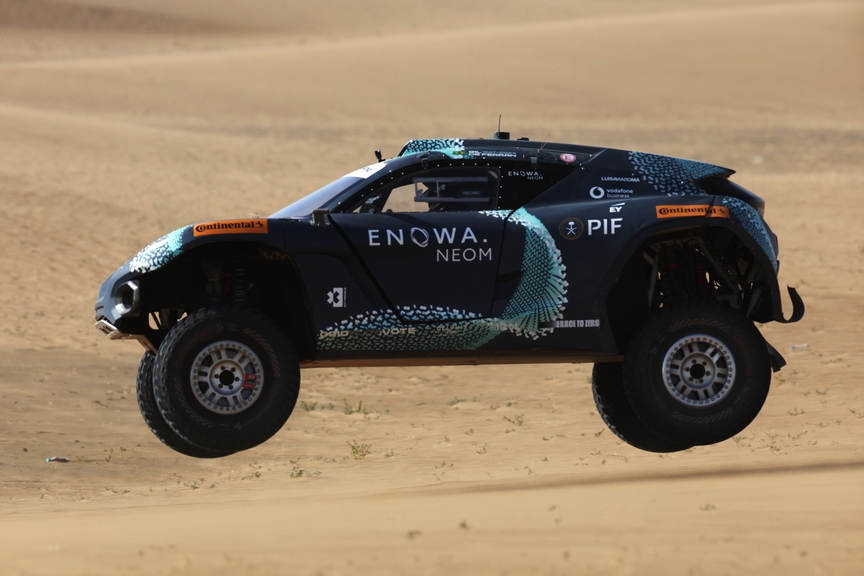 FEBRUARY 16: The Enowa car out on the course during the Saudi Arabia on February 16, 2024. (Photo by Alastair Staley / LAT Images)